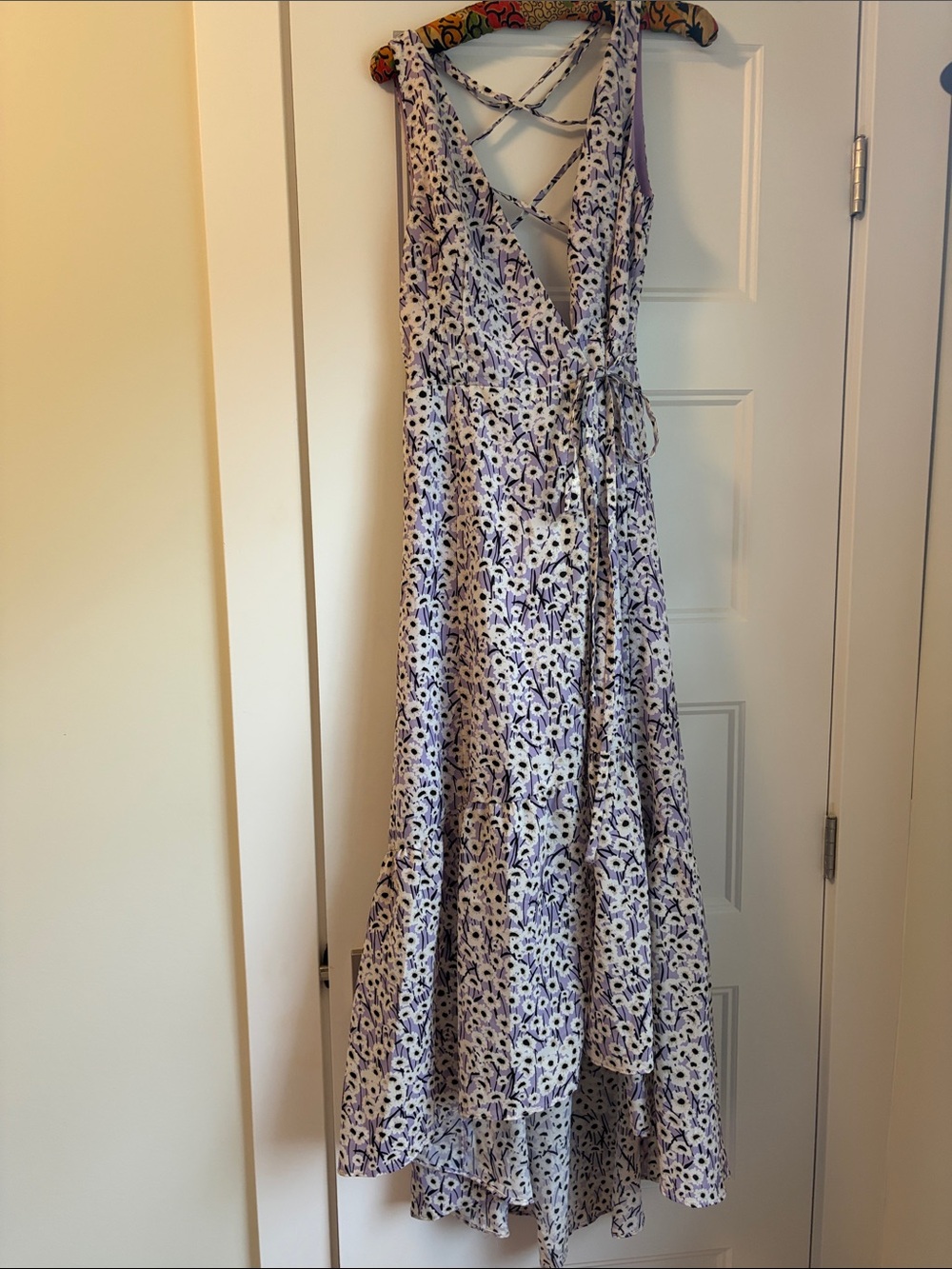 Anthropologie floral wrap dress